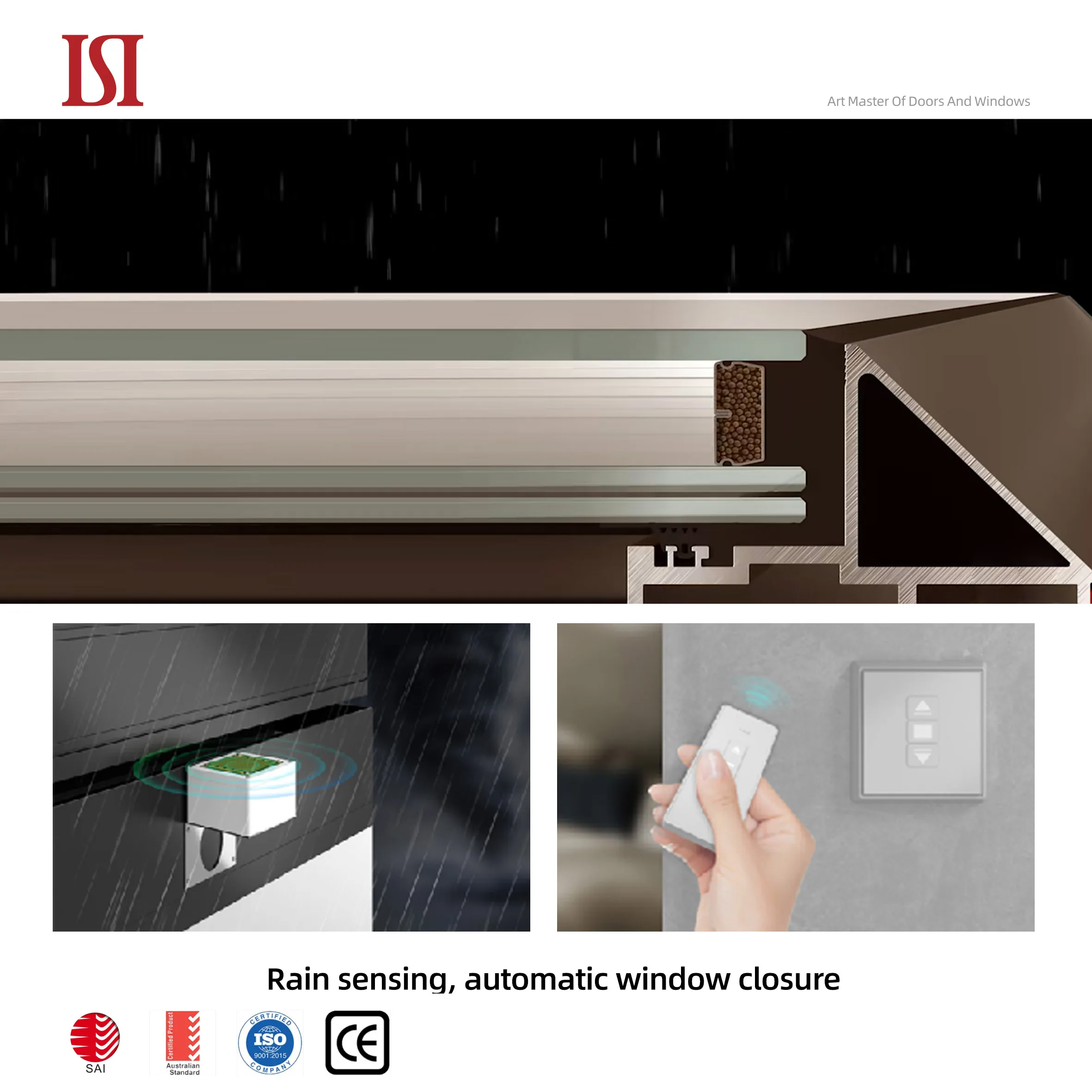 SINOALUU Smart Skylight Soundproofing and Insulation Micro Ventilation Roof Window