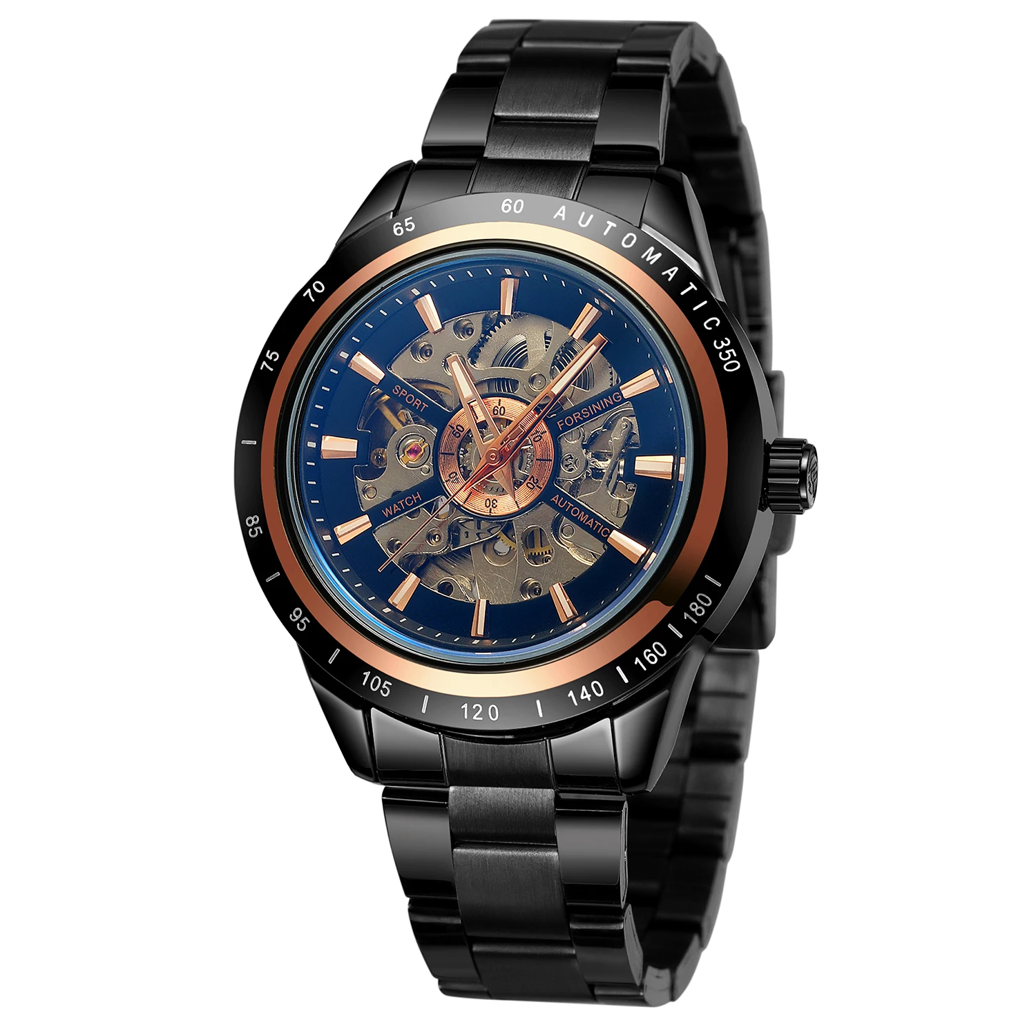Made in China Factory New Design Skeleton Hand Wrist Watch Relogio Masculino Leather Strap Automatic Mechanical Movement Watches