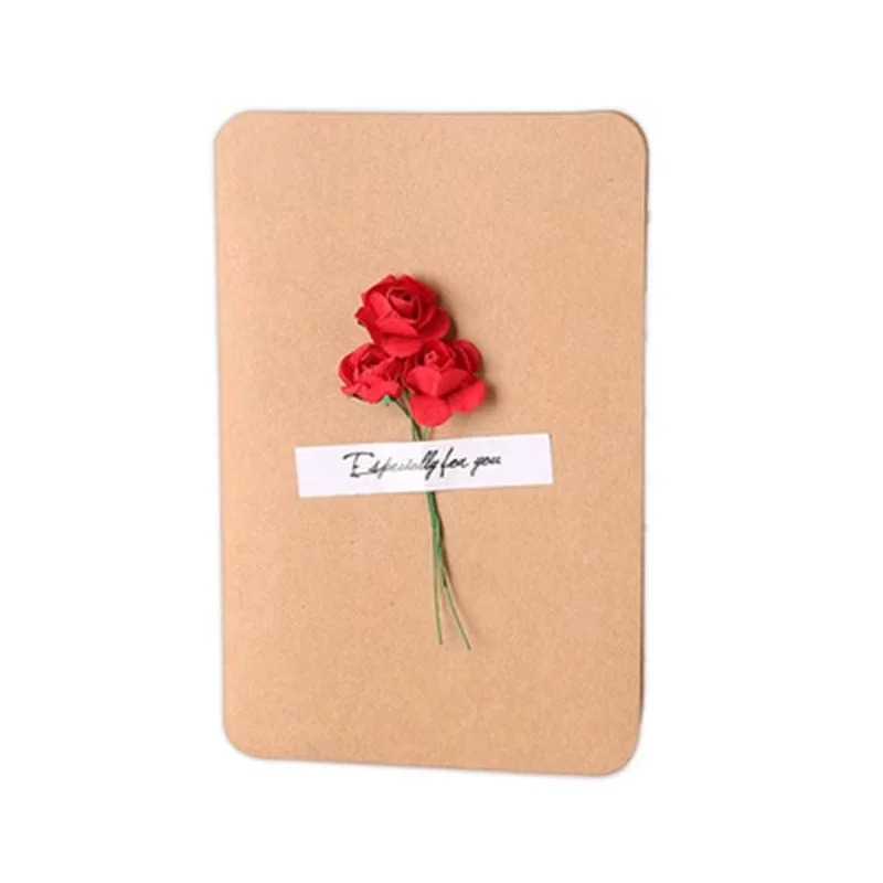 Wholesale Thank You Cards Floral Flower Greeting Cards With Dry Flowers