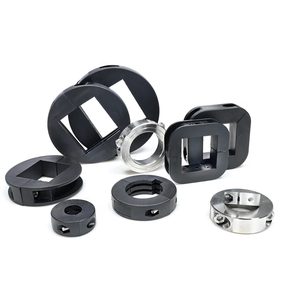 Nylon Stainless Steel Fixed Shaft Sleeve Square Hole 3540 Sprocket Collar Stopper Snap Ring Keyway Soft Positioning Collar for
