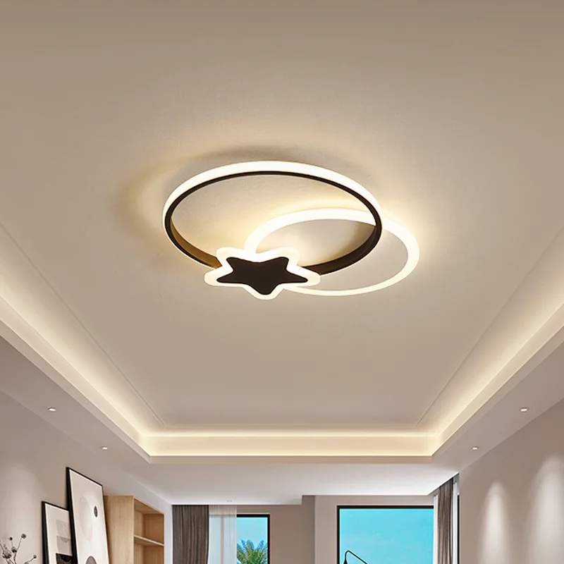 MEEROSEE Living Room Ceiling Light Lamps Modern Circle   Ceiling Light Chandelier MD87161