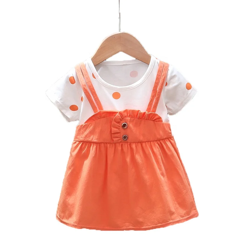 Download Wholesale Summer Dotted Short Sleeve T Shirt One Piece Party Wear 1 Years Old Casual Baby Girls Dresses Buy Baby Girl Party Wear Dress For 1 Year Baby Girl Dress Baby Girl