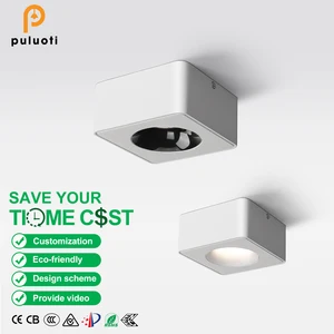 PULUOTI Square Ultra-Thin 10W Spot Light Ceiling Lamp Eye-Protection for Indoor Living Room Bedrooms Modern Led Ceiling Light
