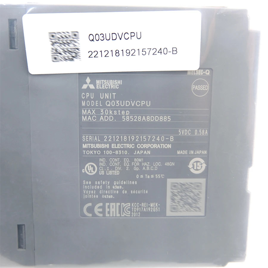 Mitsubishi Q03UDVCPU - New Model Q CPU Unit PLC Controller