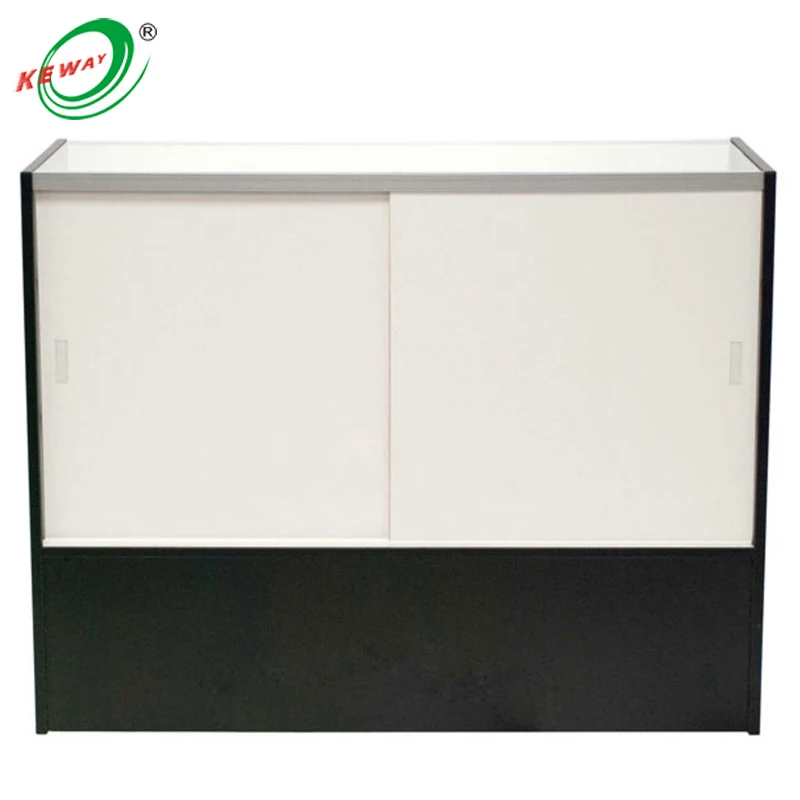 Custom 48 Inch LED Glass Showcase Vitrine Heavy Duty Glass Cabinet for Smoke Shops