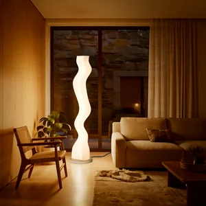 Modish Fashion-Forward Sculptural Floor Lamp Eco-PE & Marble Base for Euro Aesthetic Homes Art Deco Floor Lamp