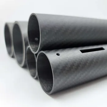 Factory Direct Carbon Fiber Tubes 90mm and 40mm-800mm Twill Carbon Fiber Tubing in Various Sizes