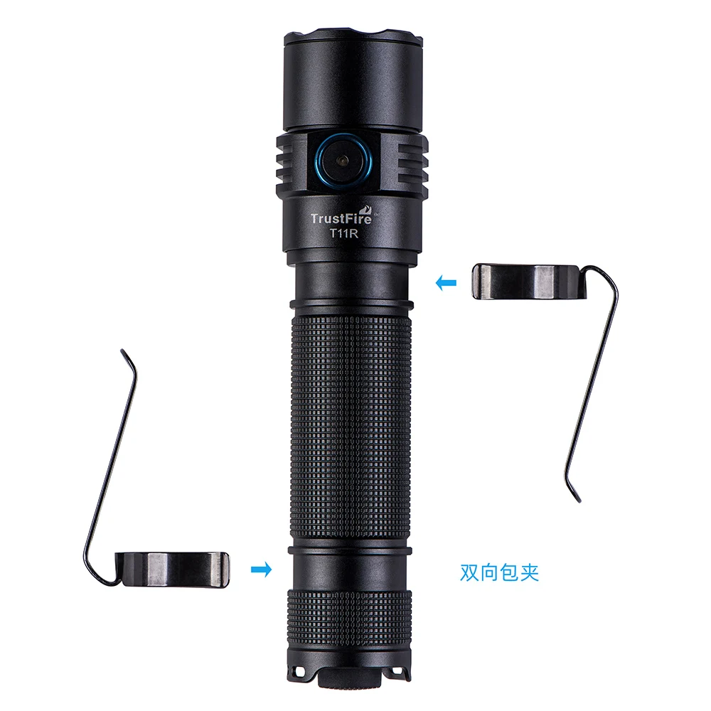 Trustfire T40R LED Taschenlampe – 1800 Lumen, USB-aufladbar, IP68 Wasserdicht, 550 M Reichweite