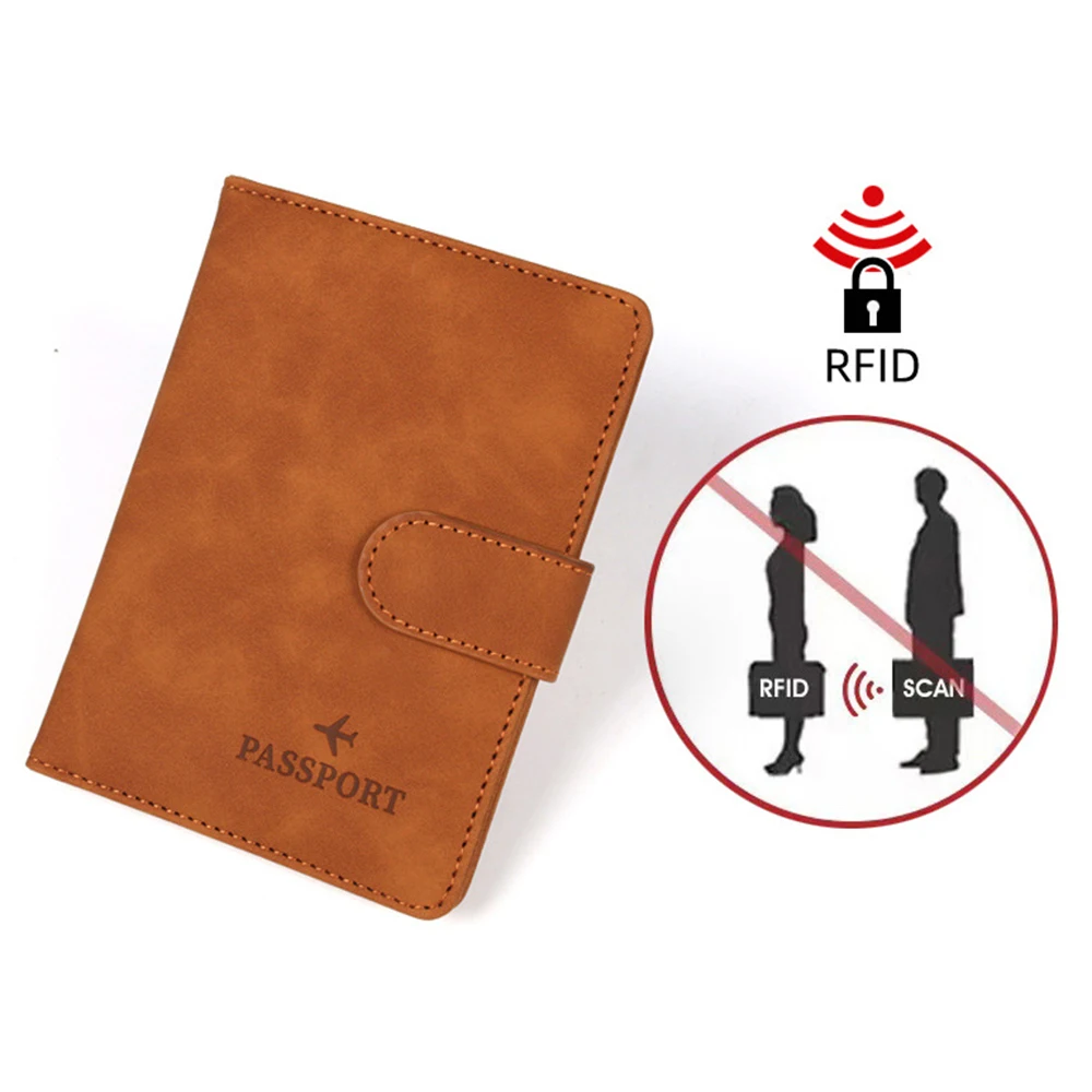 Leather Passport Holder Cover Case,Rfid Blocking Travel Wallet Passport ...