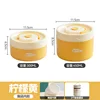 Lemon yellow lunch box 2 insulation bags-ceramic liner