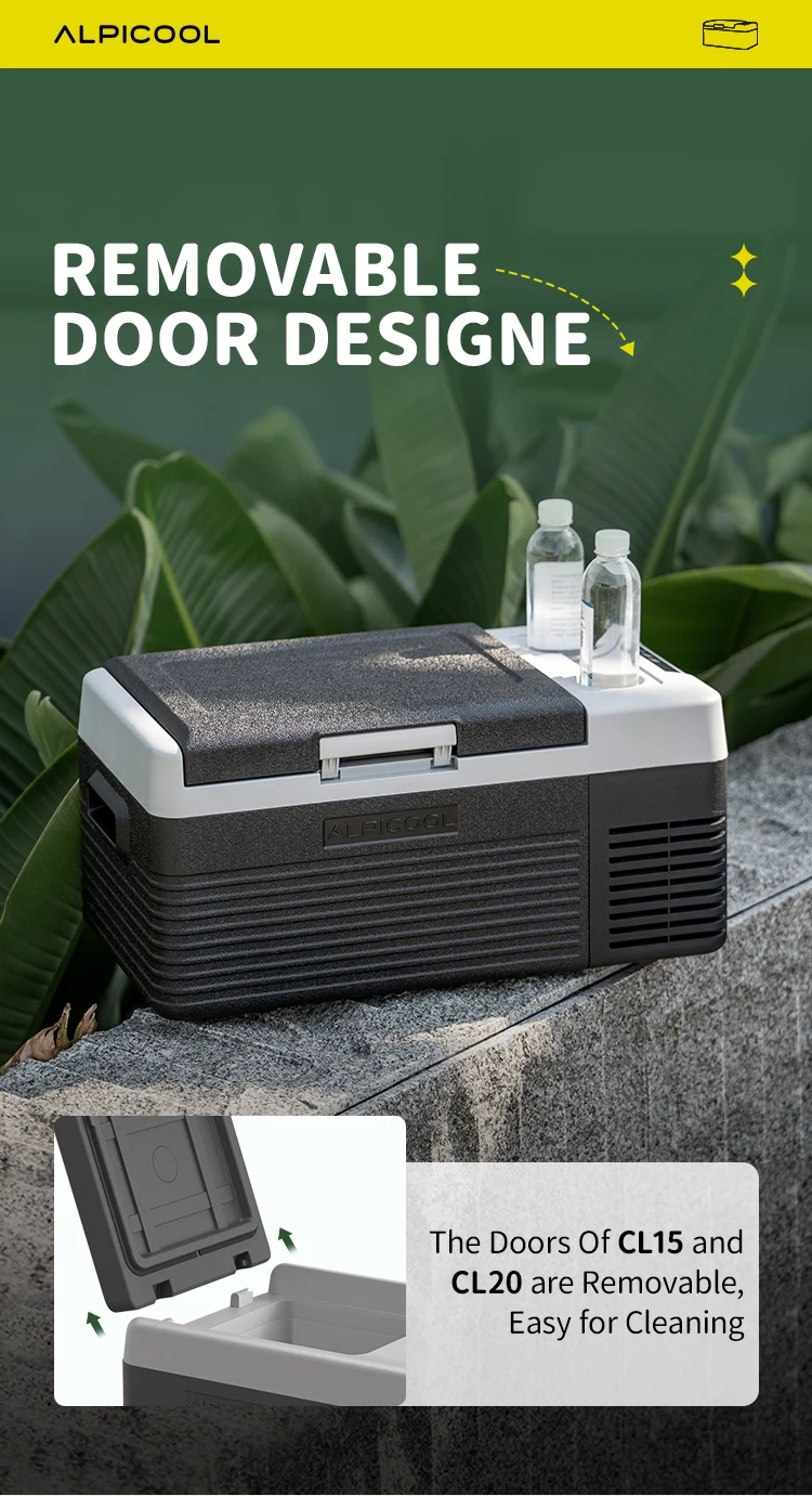 CL15 Alpicool Car Fridge DC Compressor Mini Fridge 12V 24V Travel Car ...