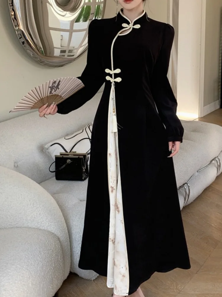 Alibaba.com: 2024 Long Cheongsam Dress, Korean Style Slim-Fit Waist ...