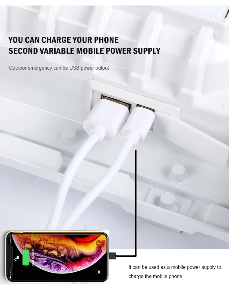 High Efficiency Outdoor Camping Emergency Light USB Charging 100W 150W 200W 300W 400W Solar LED Flood Light