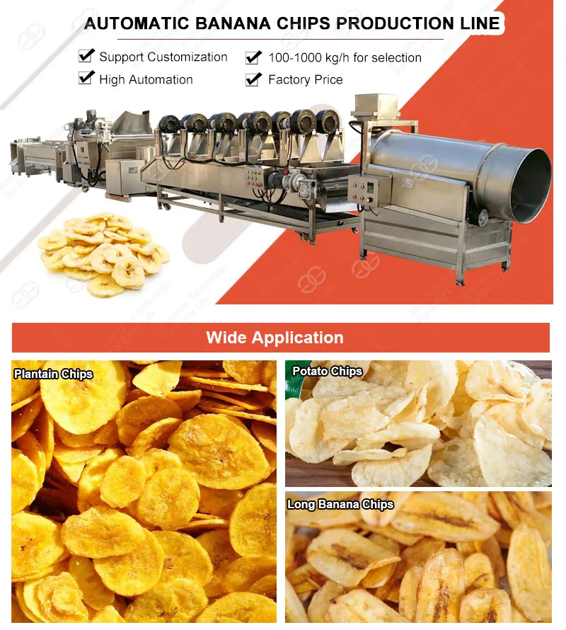 Automatic Philippine Plantain Fries Chips Production Line Machinery Phillippine Banana Chip 0372