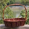Panier marron avec sac et ruban