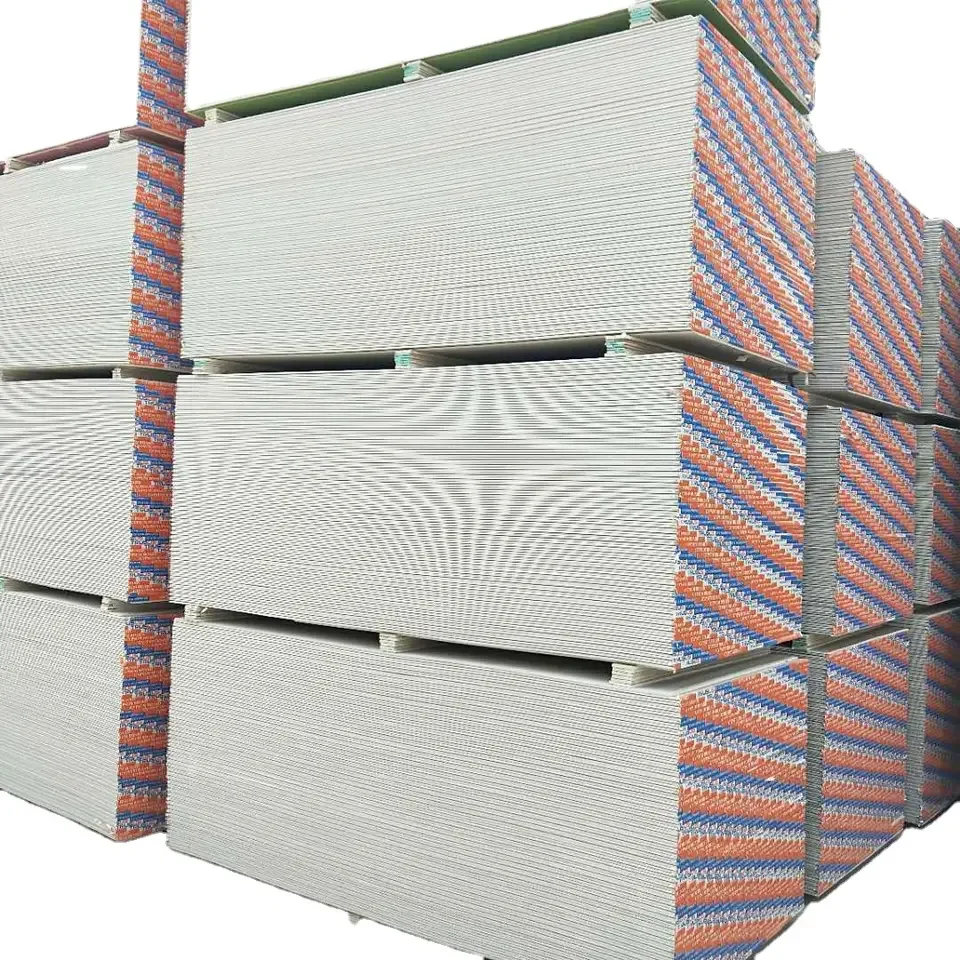 Waterproof Fireproofing Sound Proof Insulated Patterned Decorative Fibrous Drywall Gypsum Board Plasterboard Ceiling Price
