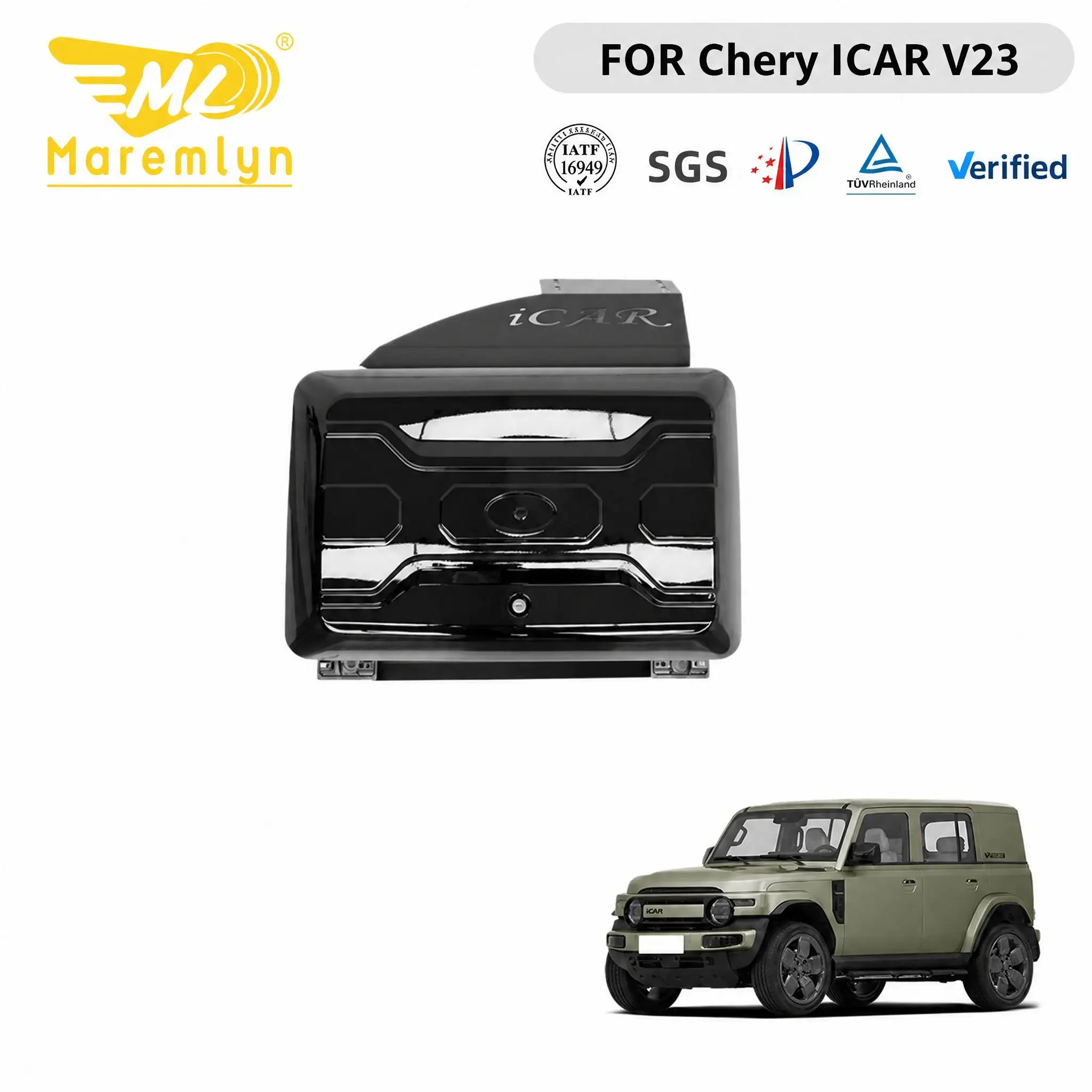 Maremlyn-wasserdichte Seitenaufbewahrungsbox für Chery ICAR V23, externe Seitentasche für Offroad-Reisen, Außenzubehör aus Manganstahl