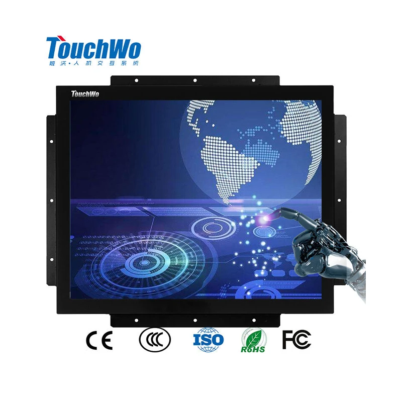 TouchWo Capacitive Display Openframe Ip65 Touchscreen Industrial Monitor 1000 Nits Open Frame 133 Touch Screen Lcd Monitor
