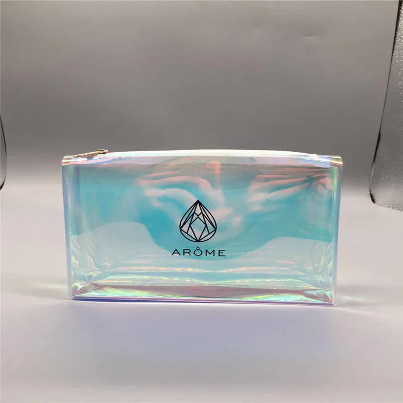 Accept Custom Logo Size Color Clear Transparent PVC Travel Cosmetic Make up Bag