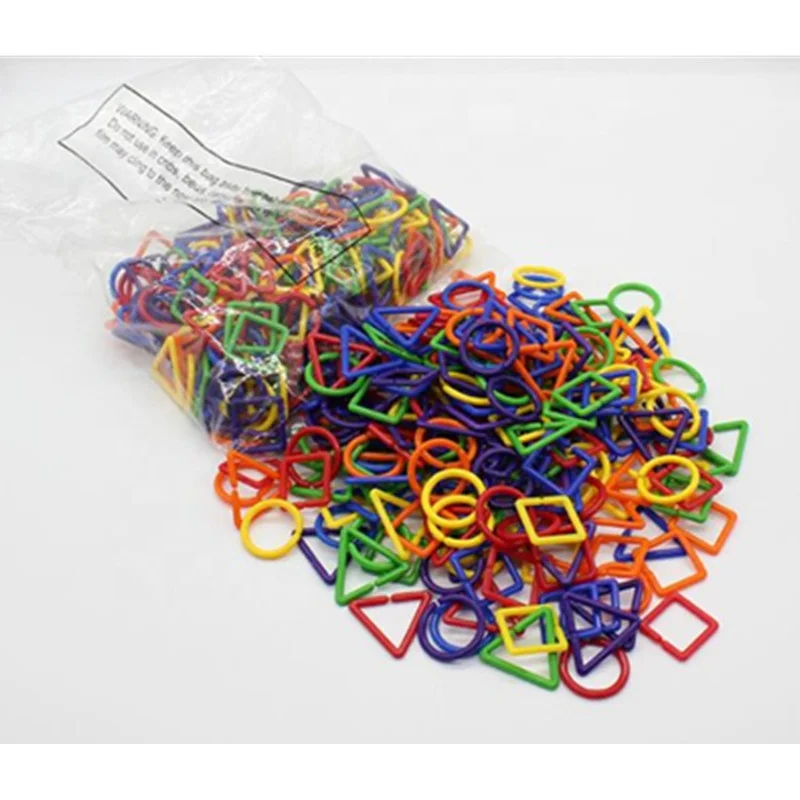 educational toys plastic links mixed shapes