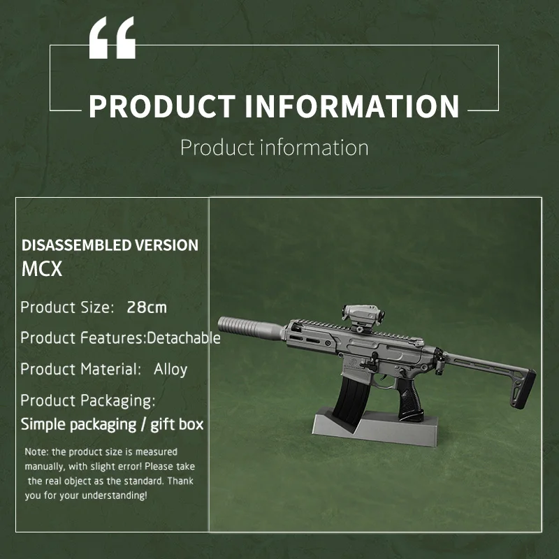 精巧1/3スケール　ミニチュア模型　SIG MCX Miniature SIG SAUER MCX® Model - Concrete Grey – GoatGun Models