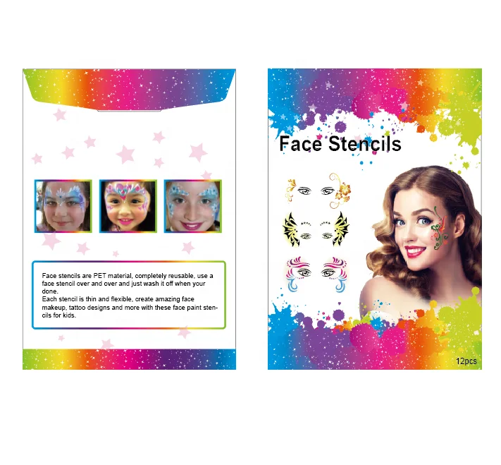 Best Deal for Face Paint Stencils, 12Pcs Reusable PET Face