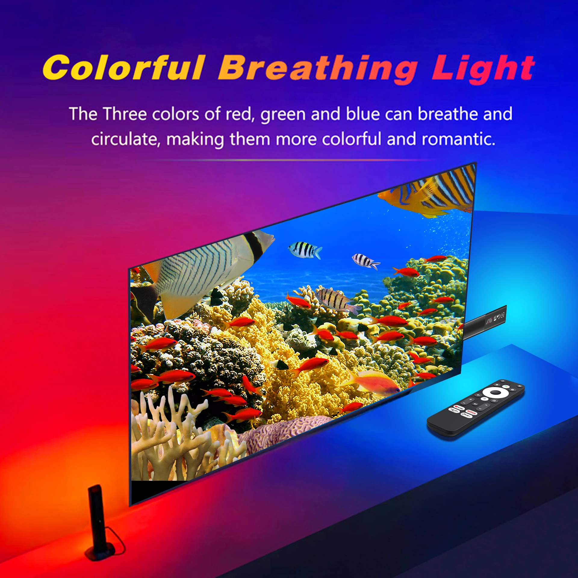 ZOKU HCS97 Awllinner H313 Android 13.0 8K TV Stick Remote Control 16GB Flash 1080p UK/EU/US Factory Price Cheap Android TV Stick