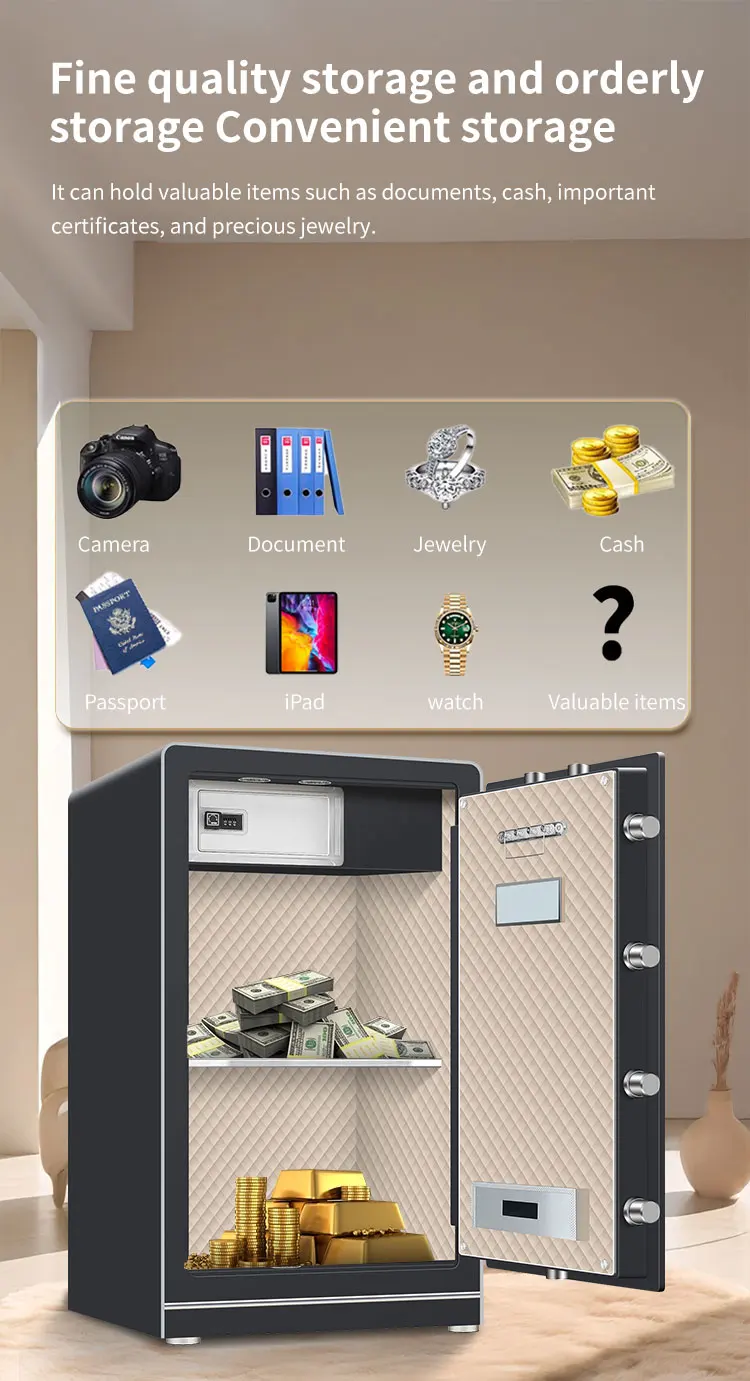 CEQSAFE Security Digital Electronic TUYA APP Biometric Safe Box Steel Household Safe with Fingerprint Lock for Home Storage factory