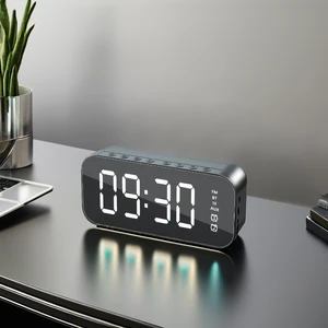 Wireless Bluetooth Speaker LED Display Digital Clock Fast Type-C Control Portable Mobile Phone Alarm Clock USB Communication