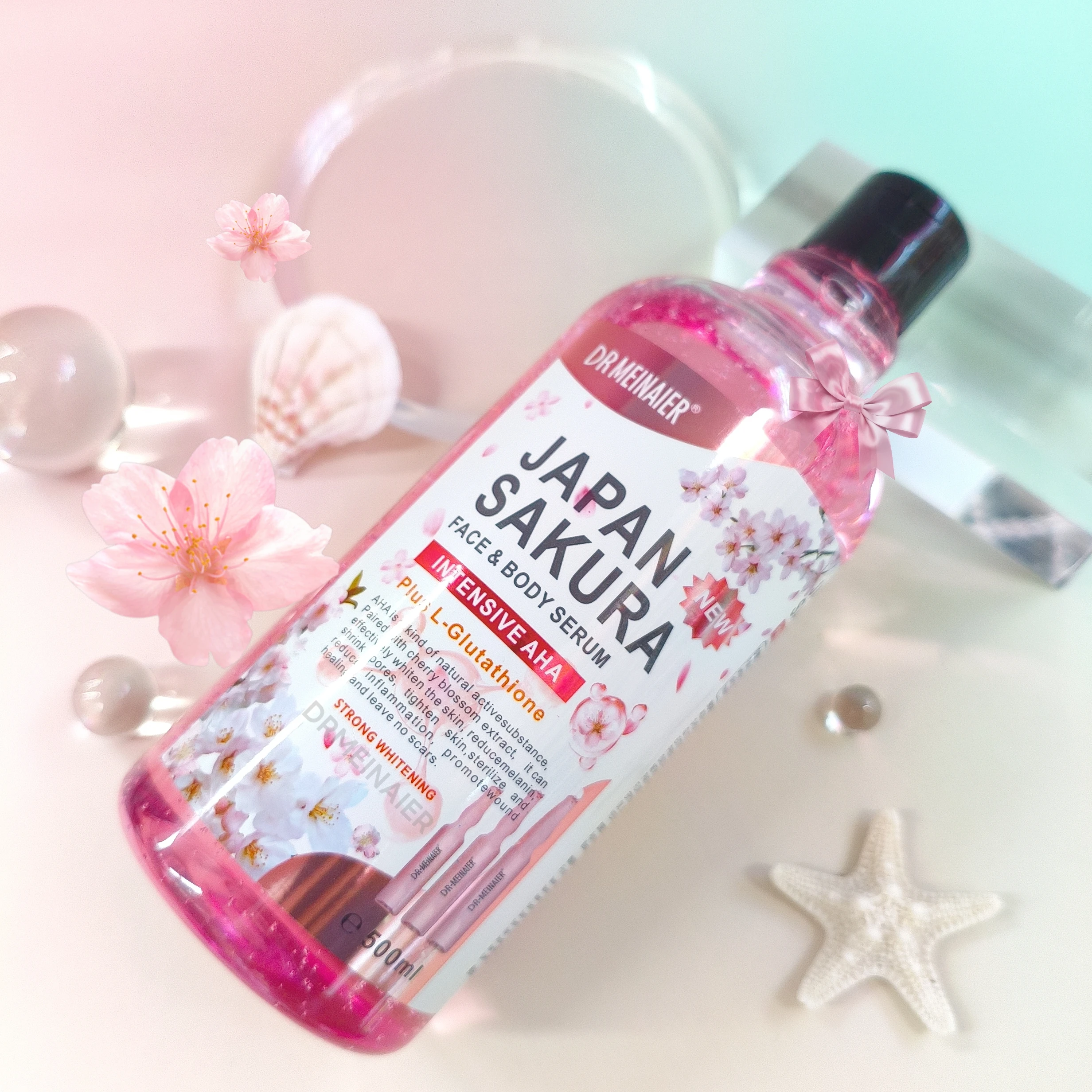 WholesaleJapan Sakura Serum Plus L-Glutathione AHA Skincare Brightening  Hydrating Clears Dark Spots Whitening Serum