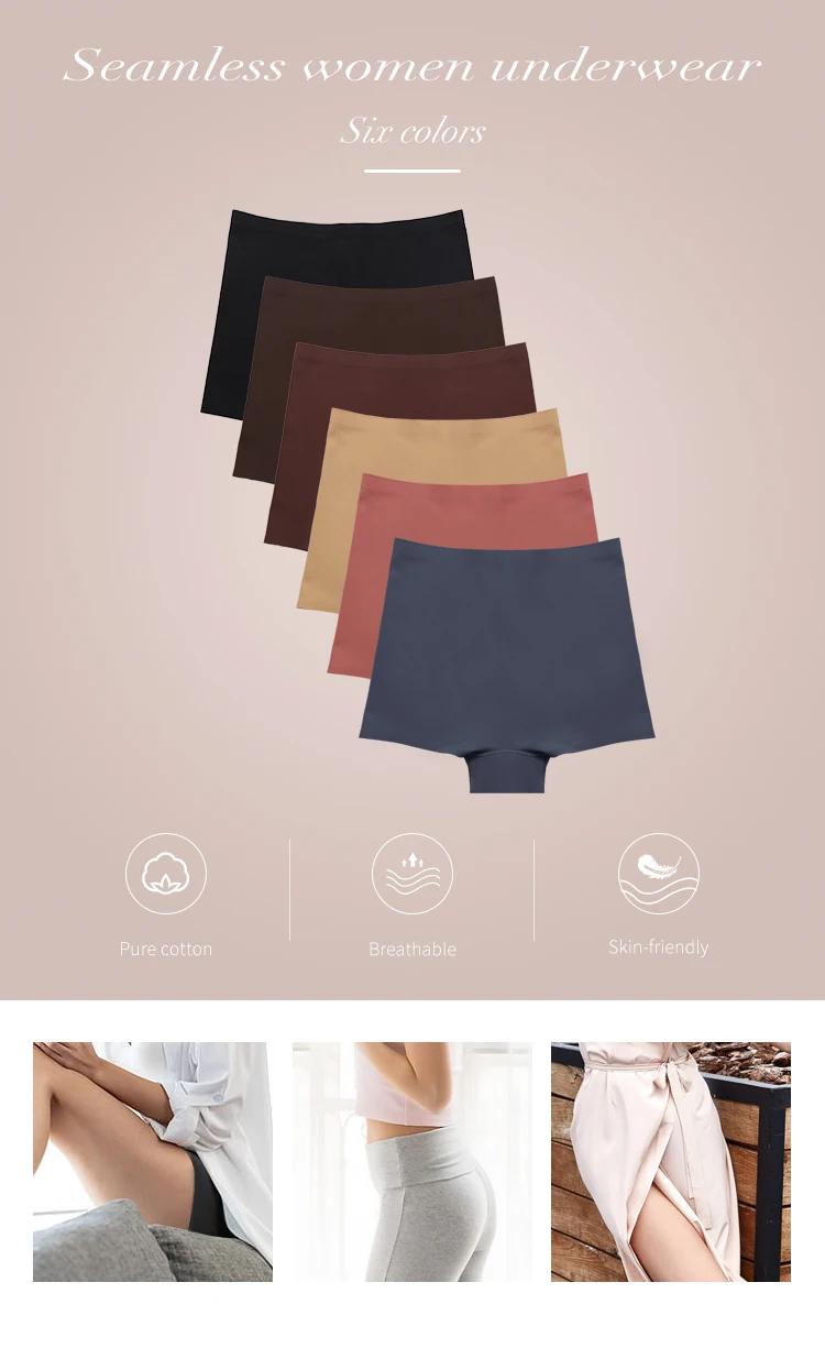 Women Comfortable Boxer Shorts Underwear Slimming High Elastic Women