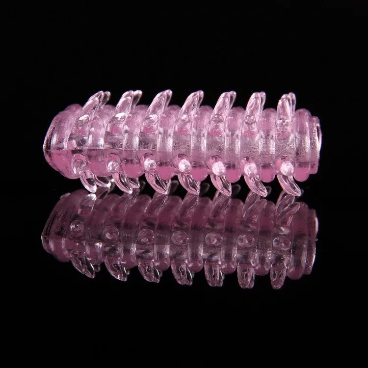 Hot Selling Men's Delay Ejaculation Cock Ring Crystal Jelly Spike Shaped Expansion Sleeve No Vibration Sex Toy Penis Dildos