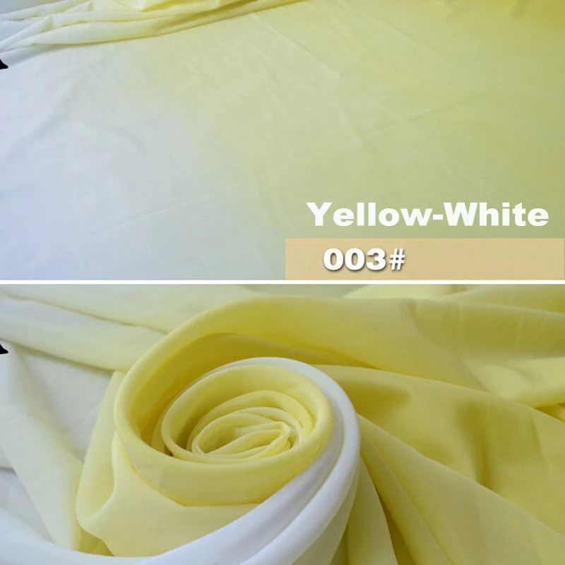 Factory Price High Quality Plain Woven Polyester Chiffon Ombre Fabric