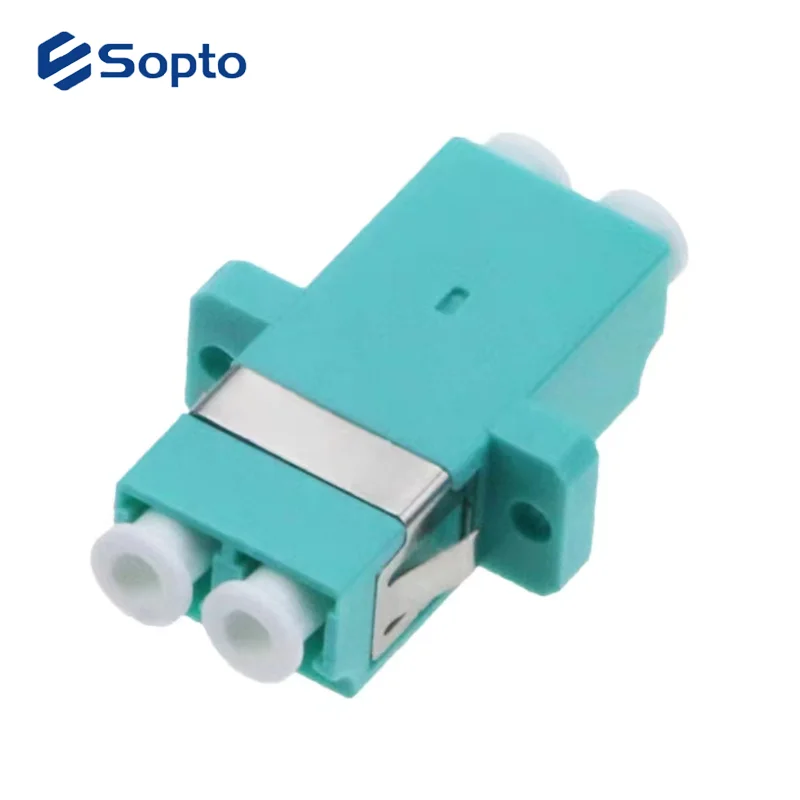 Ftth Duplex Lc Female To Lc Female Fiber Adapter Plastic Material Multimode Optical Adaptor