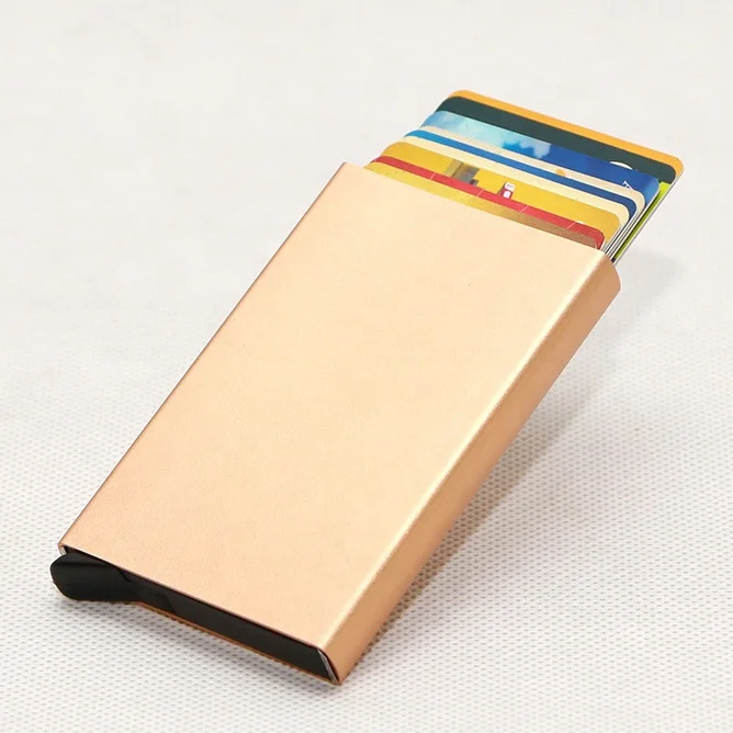 Factory Direct 10 Cards Large Capacity Automatic Aluminum RFID Blocking Laser Logo