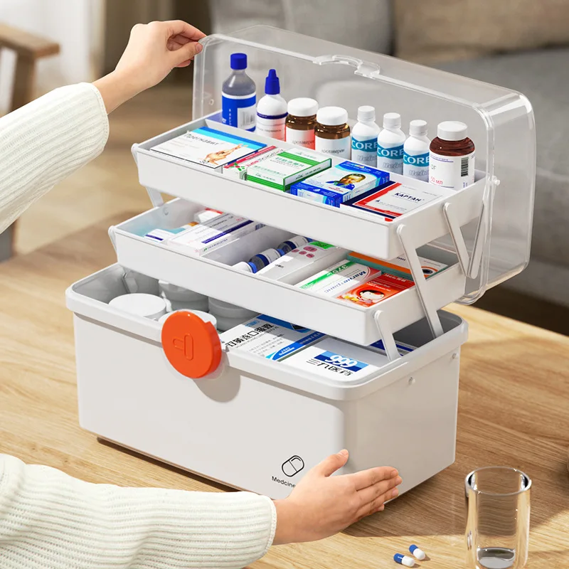 Wholesale Medicine Box for Travel Pill Organizer for Home big capacity  Emergency Medecine box Portable medicine cabinet From m.