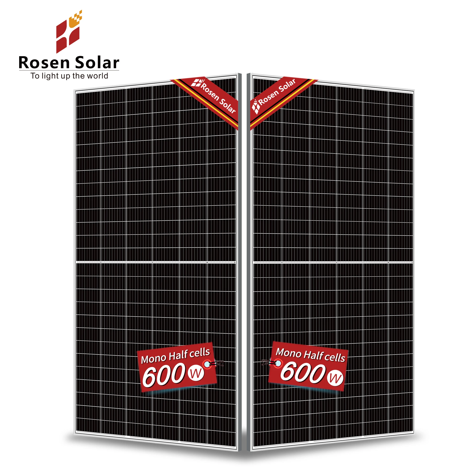 600W Solar Energy Panel PV Panel Half-cut 600 Watt  Half-cell Mono Solar Panel 600W 182MM Solar Cell New Fashion