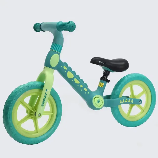 2024 Children's Baby Balance Bike Green Toddler Balance Bike Push Mini 12 Inch Bike Toy