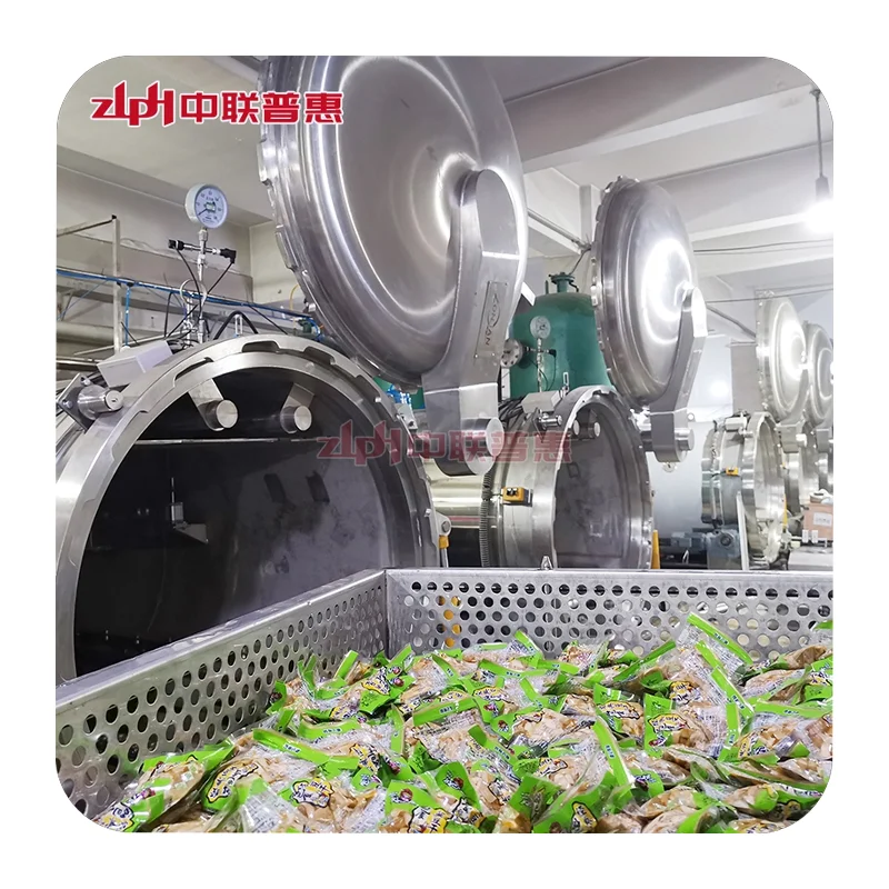 ZLPH Automatic Rotary Water Immersion Retort Machine Food Sterilizer for Meat Canned Food Core PLC Components Pump Farms Restaurants