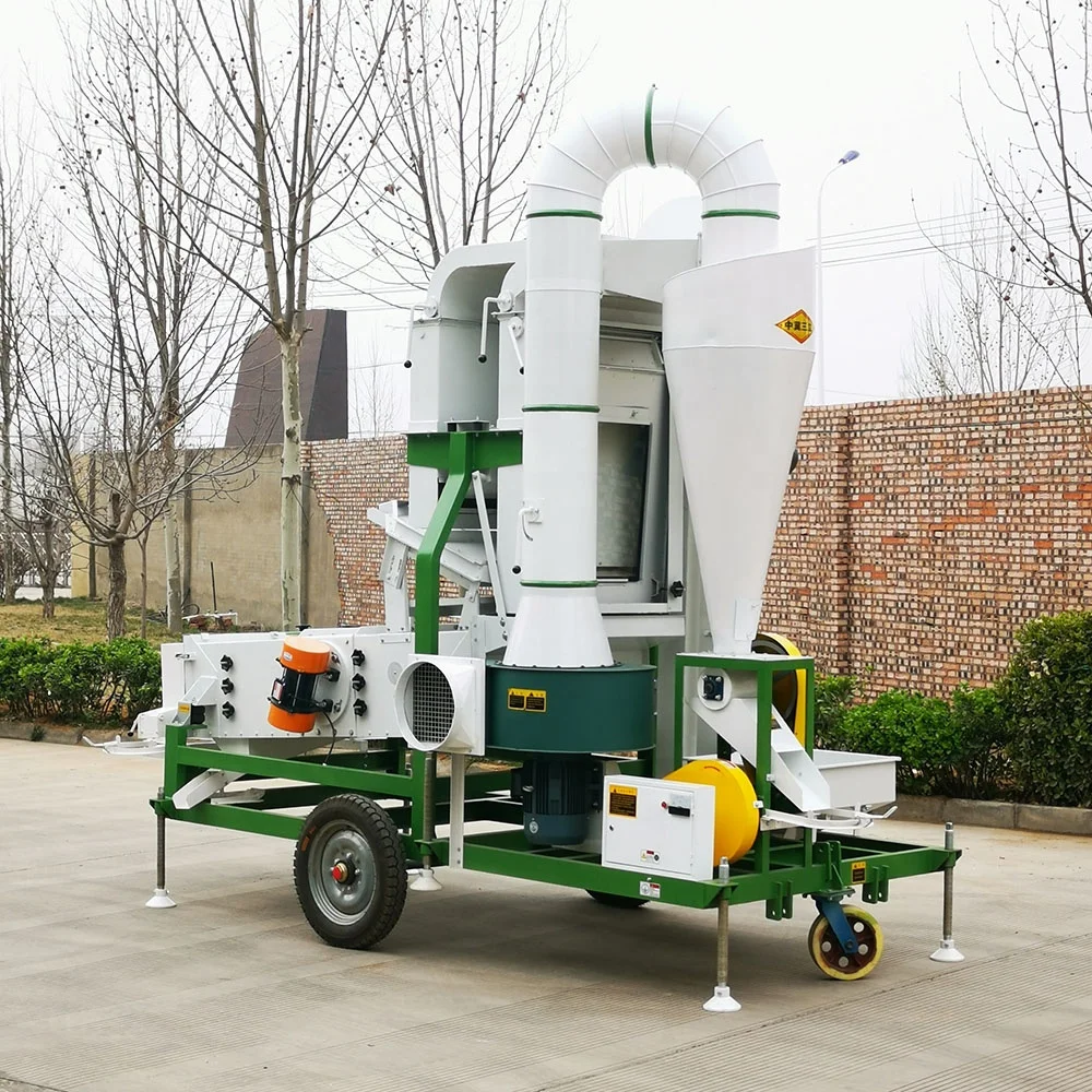Multi-function air Aspiration Destoner Screener Combination Sesame Flax Millet Quinoa Horseradish Hemp Seed Cleaning Machine
