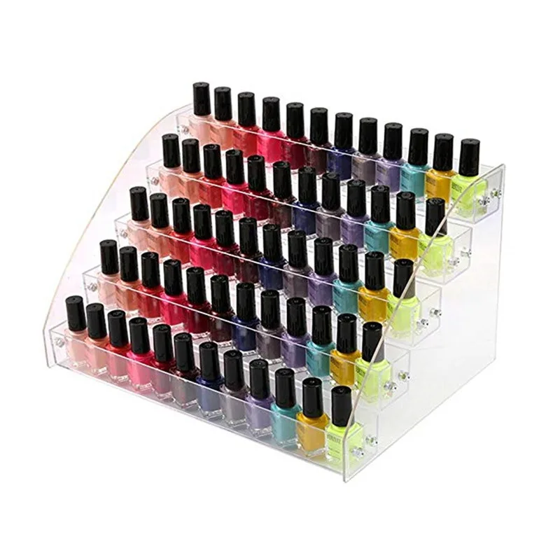 7 Tiers Acrylic Display Racks Gel Tool Wholesale Nail Polish Holder Shelf For Store Display Nail