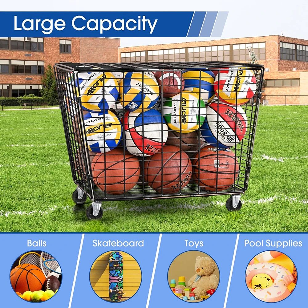 Customized Garage Sports Equipment Organizer Rack Ball Storage Ball ...