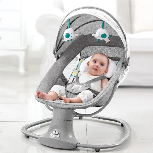 OEM Factory Kids Furniture Multi Functional Baby Bassinet Swing Cradle Electric Baby Rocking Chair with Mosqito Mat