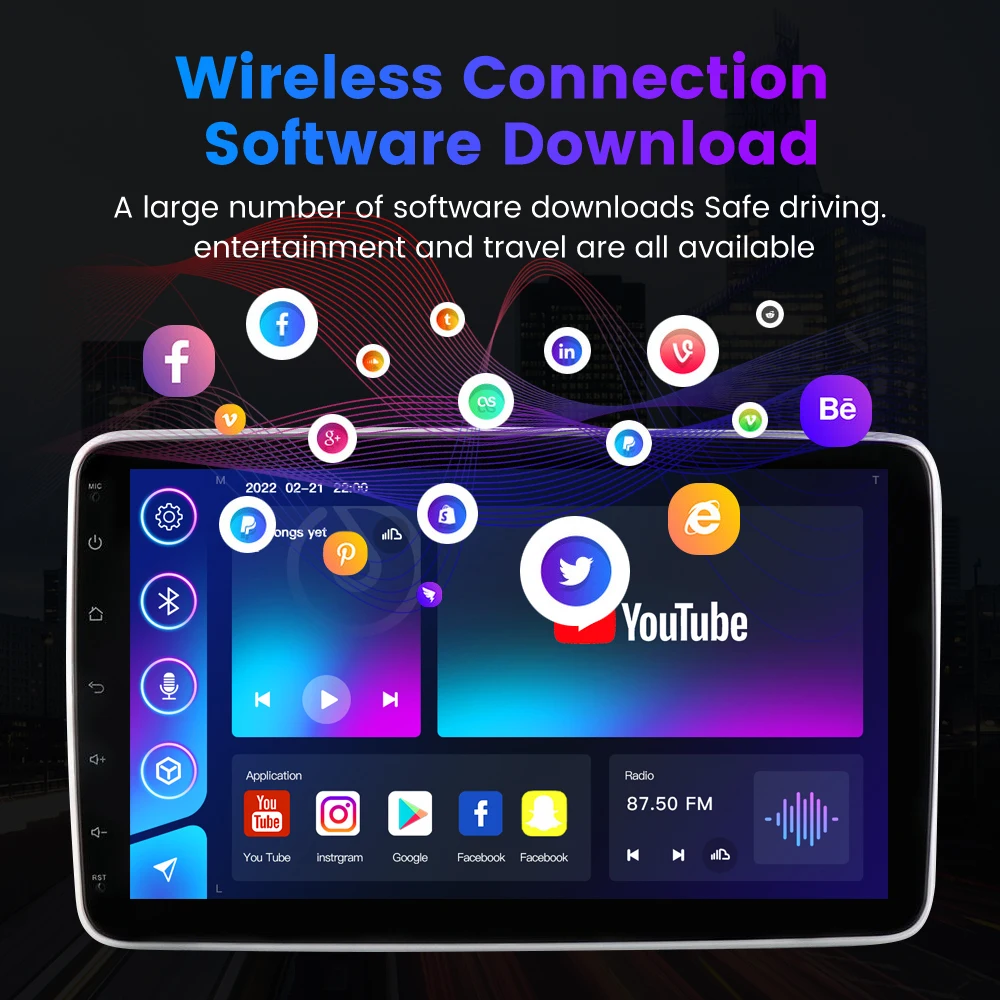 Android Navigation Double Din 10 "universal Machine 180 Degrees Rotating Car Stereo Carplay Gps Car Navigator