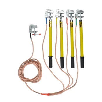 High Voltage Frp Earth Discharge Grounding Stick Portable Earthing Rod ...