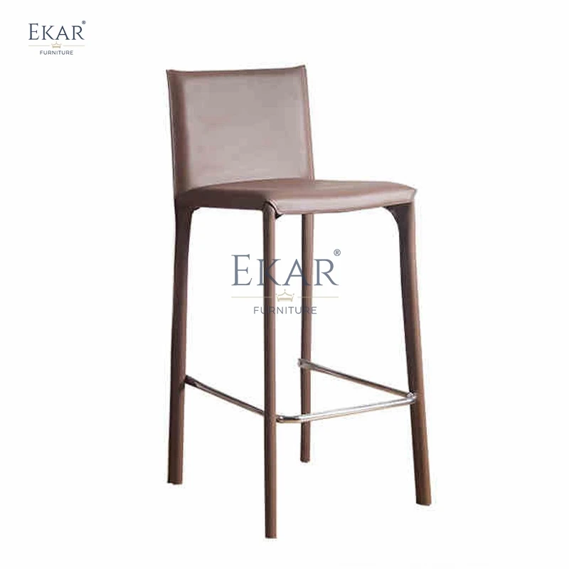 product modern bar stool with leather upholstery and metal frame-64