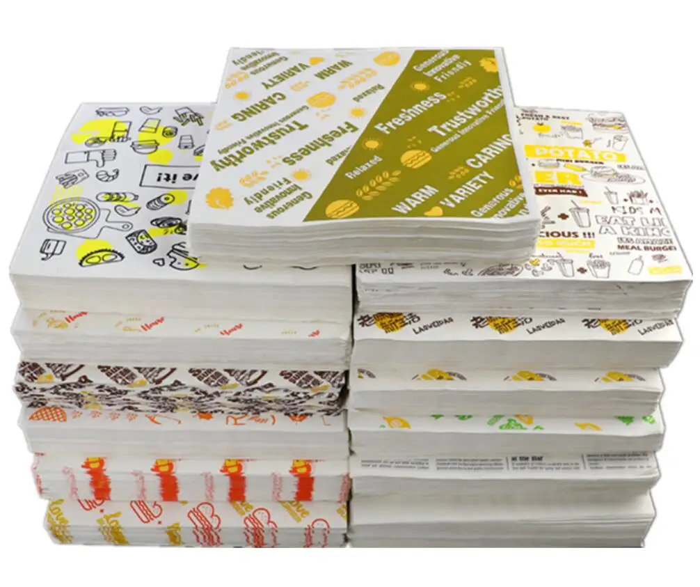 Custom Oil Proof Food Food Wrapping Paper Burger Wrapping Paper Buy