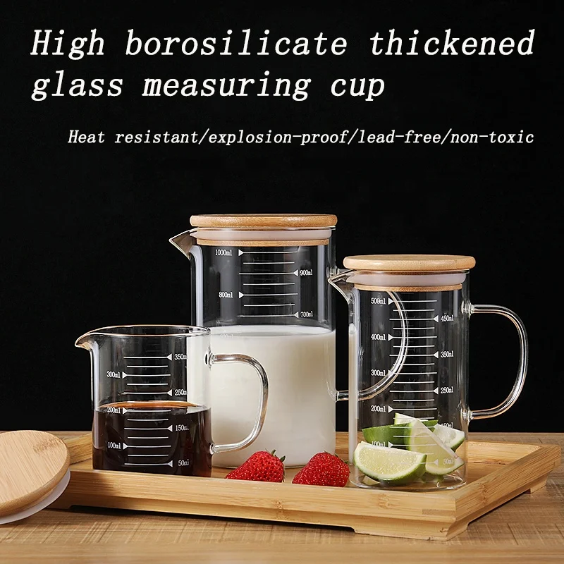 250/500ml Glass Measuring Cup Milk Jug Heat Resistant Glass Cup