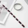 Deep purple-black-silver alternating strap bd-290