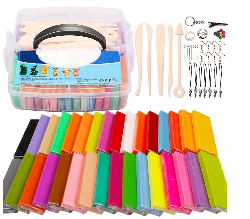 Polymer Clay Kits Oven Baked Modeling Clay Children's Hand-made Commonly  Used Sculpting Clay 19 Kinds of Sculpting Tools Non-toxic 